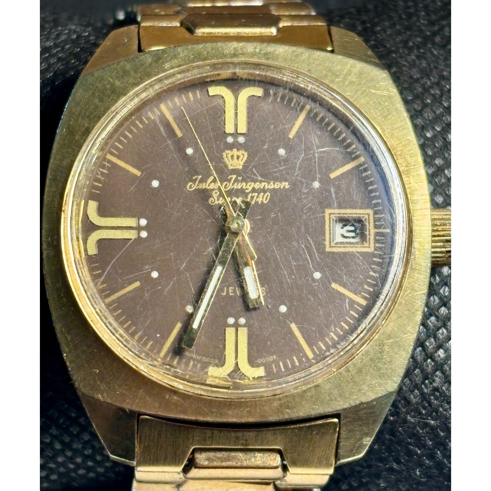 Vintage 1970s Jules Jrgensen 17Jewel Mechanical Watch